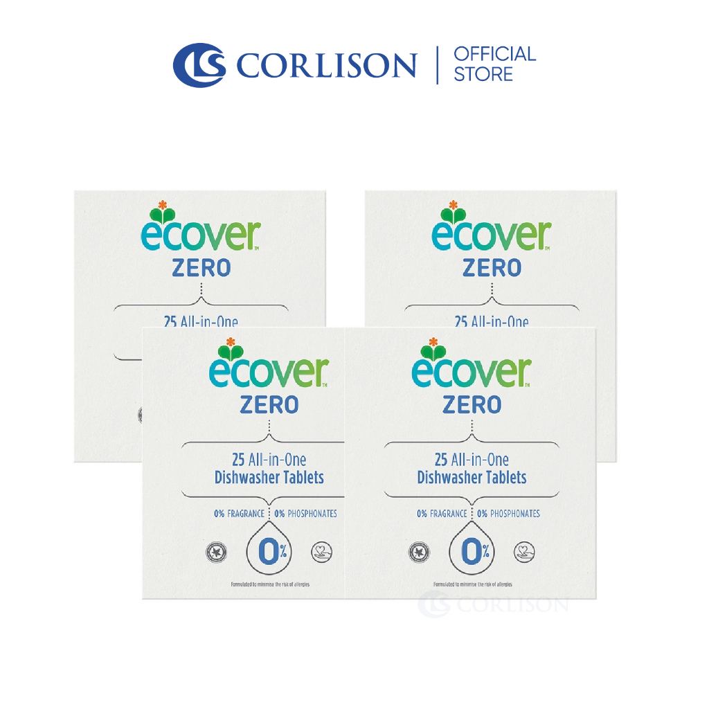 [Bundle of 4] Ecover ZERO Dishwasher Tablets 25s Shopee Singapore