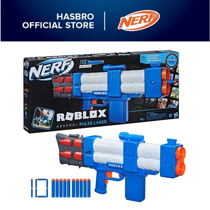 Nerf Roblox Arsenal, Blaster motorisé Pulse Laser, 10 fléchettes