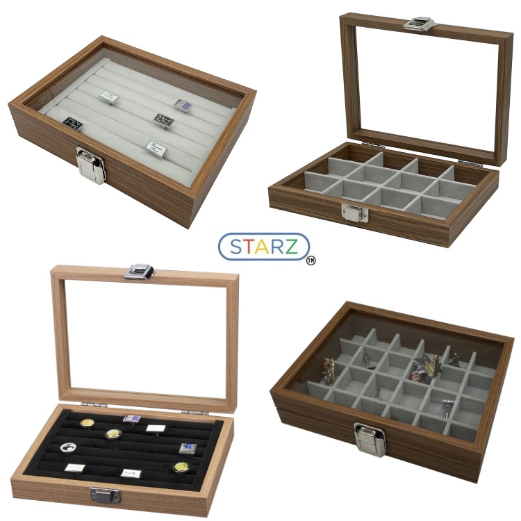 STARZ - 5 Assorted Models, Small Wooden Jewelry Box for Ring, Pendants ...
