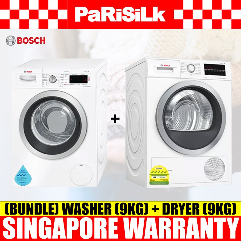 (Bundle) Bosch WAW28480SG Series 8 Front Load Washing machine (9kg