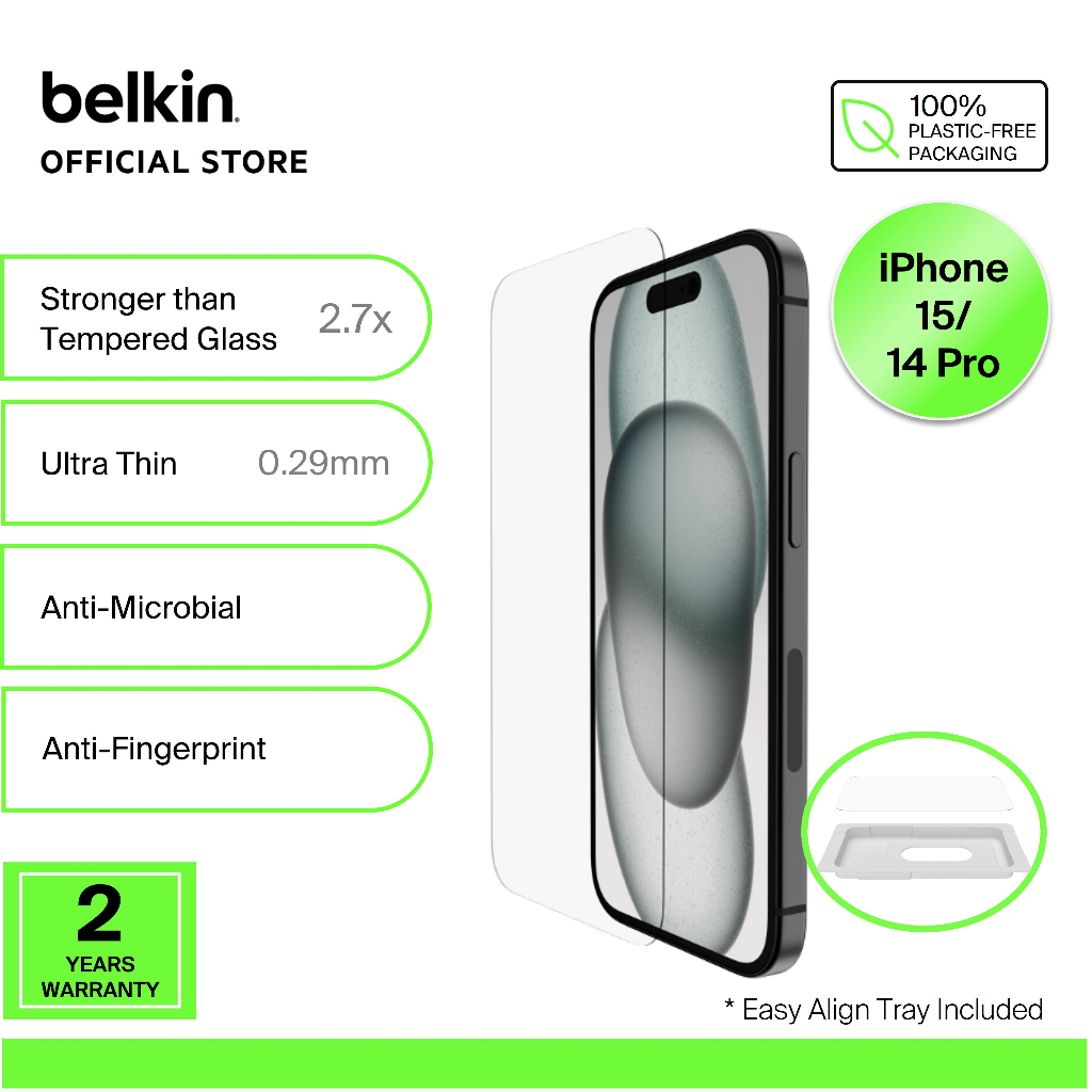 Belkin OVA103/104/131/132/133/134zz ScreenForce UltraGlass 2 Treated