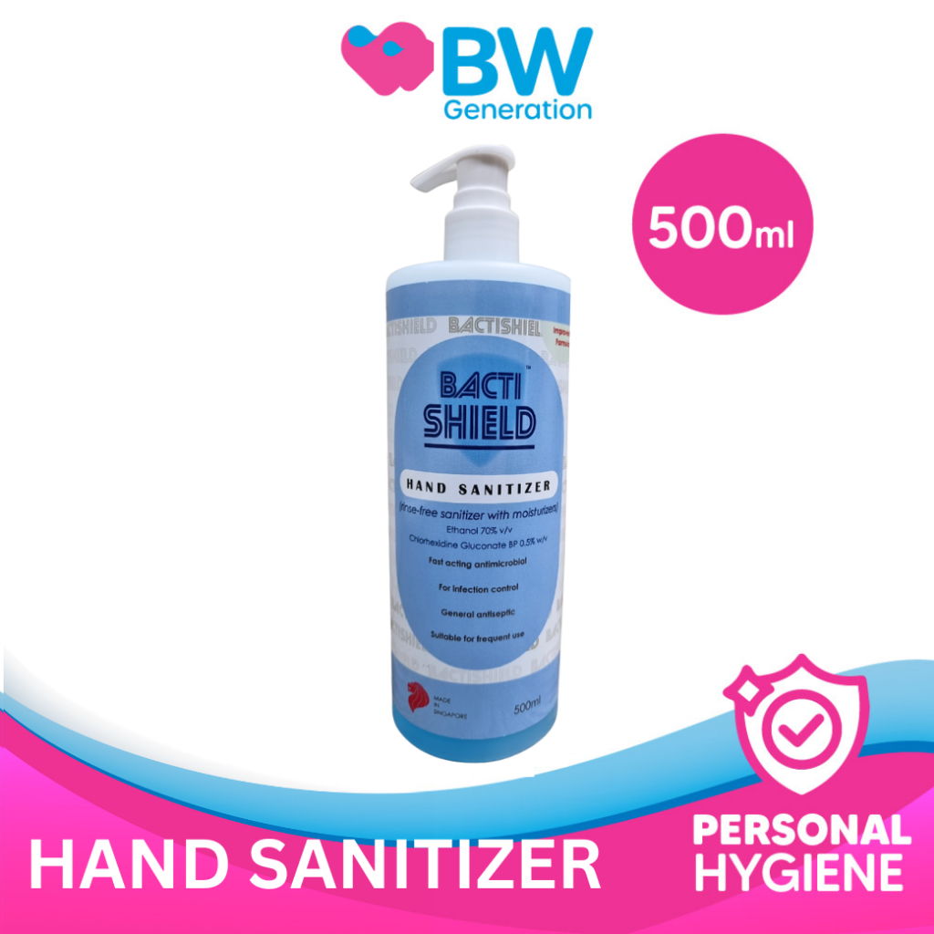 Bactishield - Hand Sanitizer (500 ml) - by BW generation | Shopee Singapore
