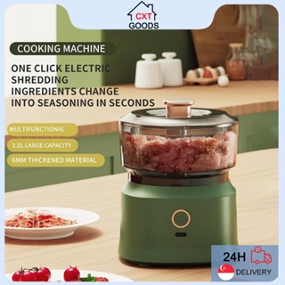 Food Processor Electric Garlic Chopper 350ml Kitchen Gadget Multifunctional Food Grinder Garlic Blender for Food Onion Ginger Chili Lettuce Brown