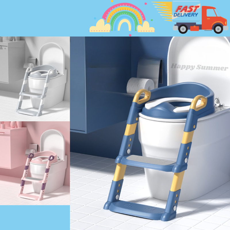 🇸🇬 Kids Toddler Potty Training Seat with Step Stool Ladder Potty