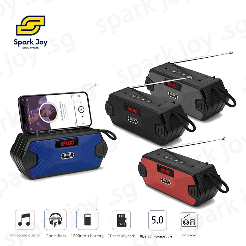 【SG】FM Radio Portable Bluetooth Wireless Speaker with FM Radio TF USB ...