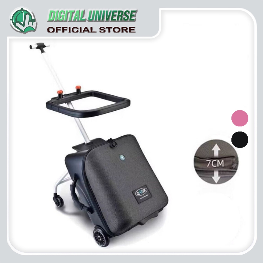 20 Inch Kids Stroller Luggage Trolley Travel Handcarry Luggage Kid Foldable Trolley Baby Stroller Seatable Scalable