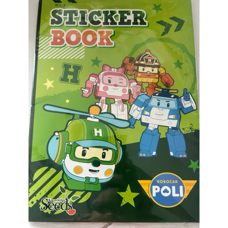 Robocar sticker coloring book set w crayon!! | Shopee Singapore