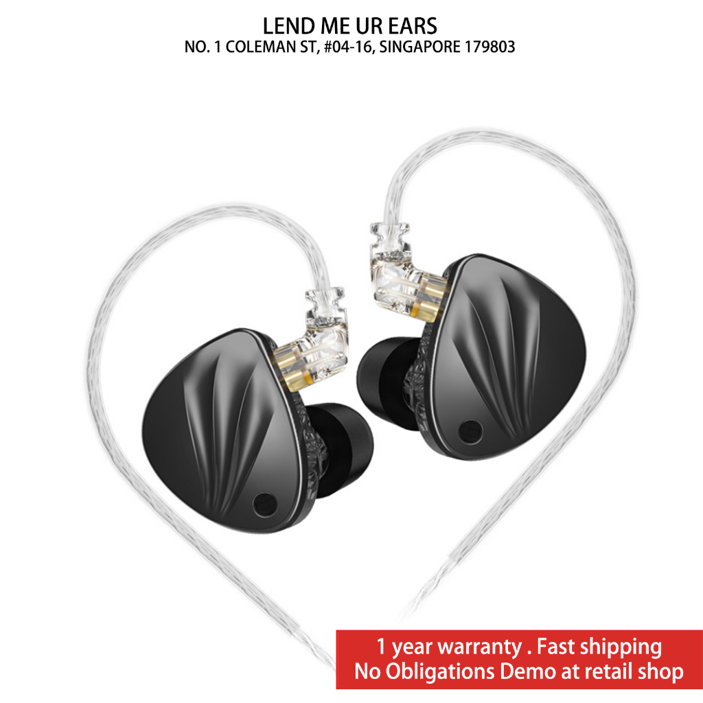 KZ Krila 1DD 1BA Écouteurs intra-auriculaires HiFi accordables avec 4 niveaux de réglage et 16 options de réglage Câble détachable 2 broches Prise 3,5 mm (micro