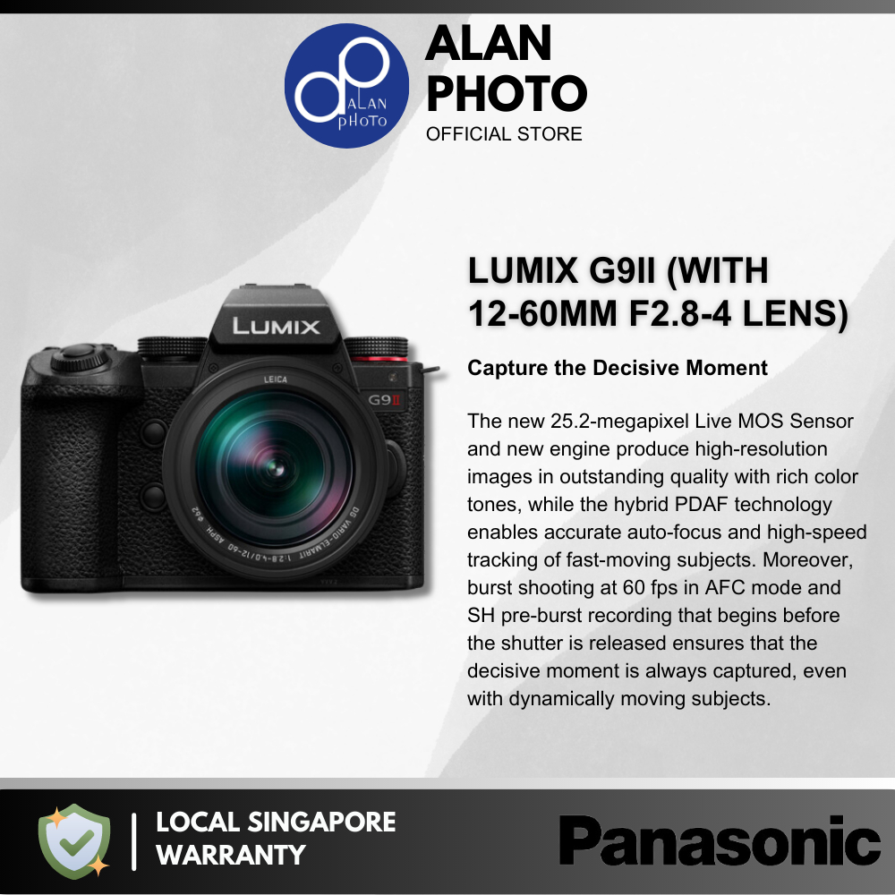 Panasonic Lumix G9 II Mirrorless Camera (Body) 12-60mm