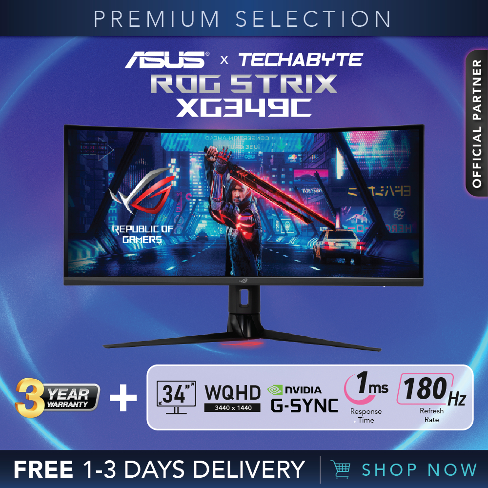 Asus ROG STRIX XG349C | 34" UWQHD | IPS |180Hz | 1ms | G-Sync ...