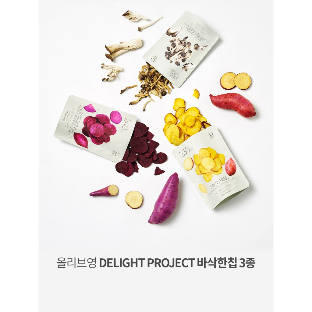 [Olive Young Best] Crispy Chips 3 Types Korea Snack Sweet Potato Chips
