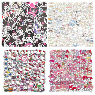 My Melody and Kuromi Stickers,50 Pcs Cute Kawaii Mixed Stickers for Water Bottles,Hello Kitty Kitty Stickers Cinnamoroll Pompompurin Keroppi Pochaco