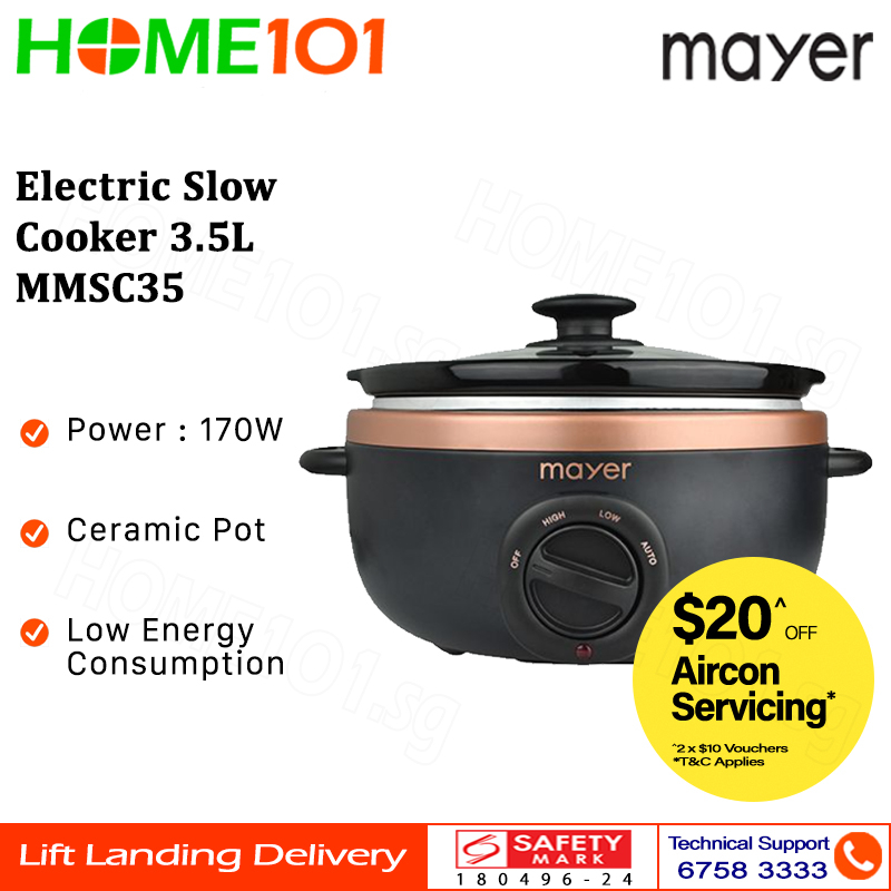 Mayer Electric Slow Cooker 3.5L MMSC35 Shopee Singapore