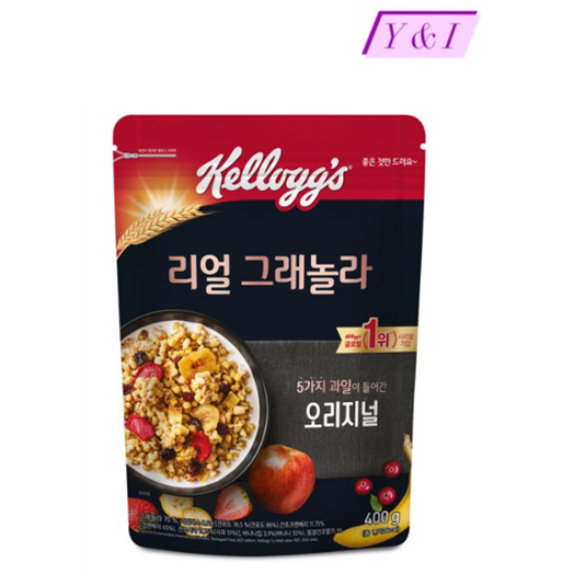 [Korean Cereal] Kelloggs real granola original Cereal 400g Shopee