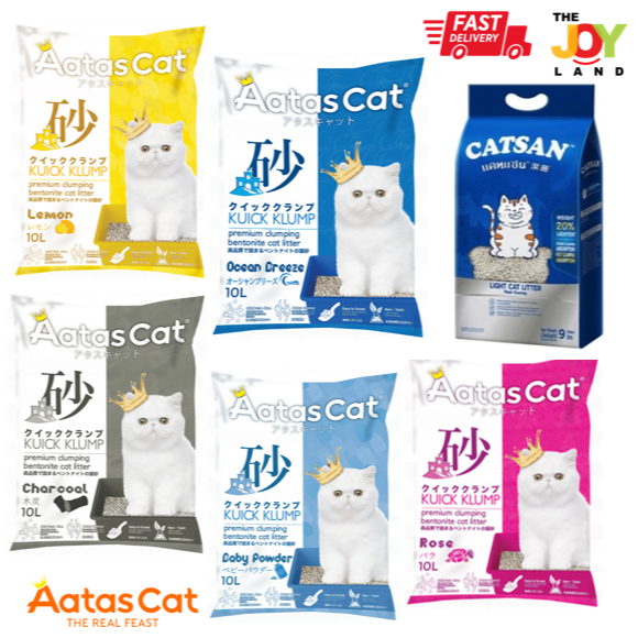 Aatas Kuick Klump Cat Sand Litter Catsan Bentonite Toilet Sand 10L
