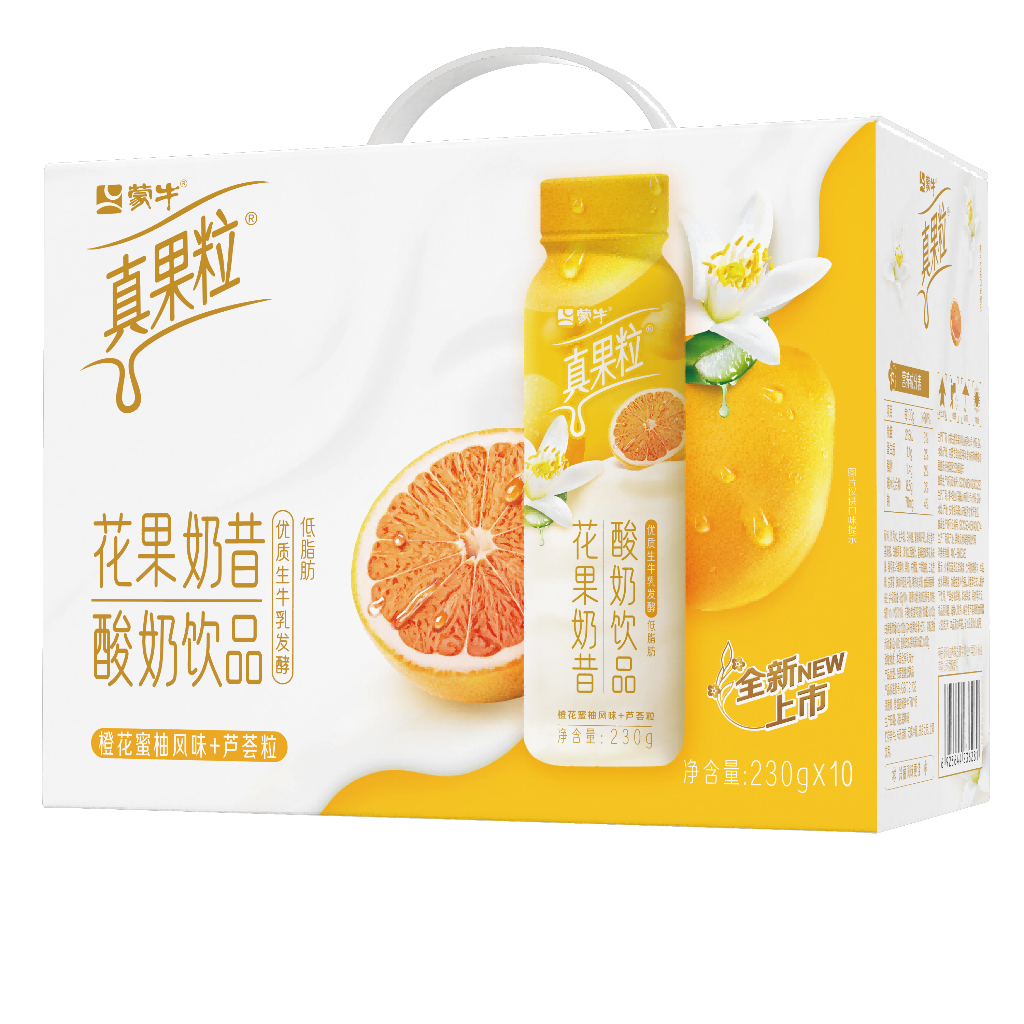 蒙牛 真果粒花果奶昔 Monmilk Chewy Fruit Shake Milk (Orange Flower & Aloe Vera ...