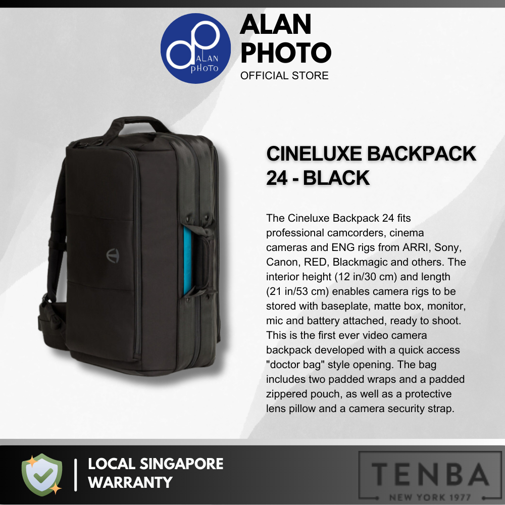 Tenba CINELUXE BACKPACK [21 and 24] Camera Bag Video camera