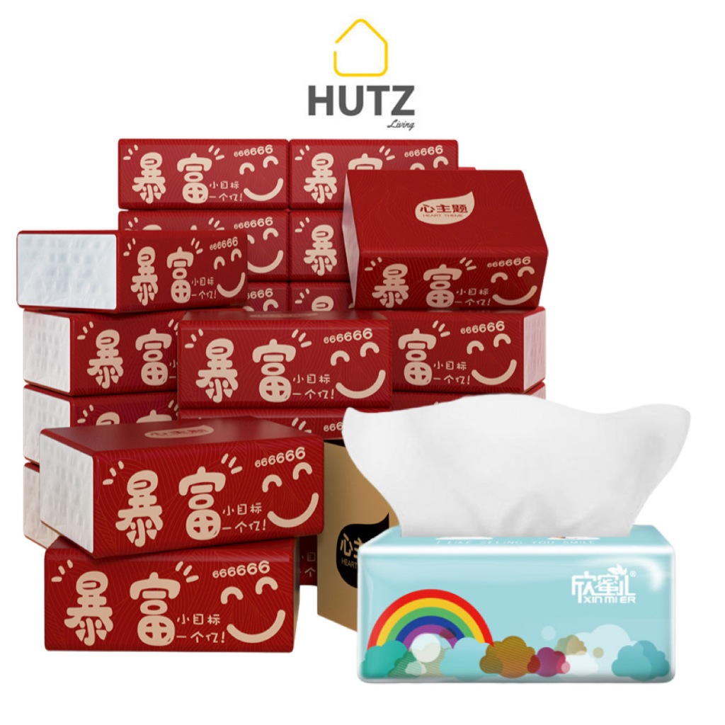 10pcs 4ply Facial Tissue Gentle Tissues Paper for Home and Office