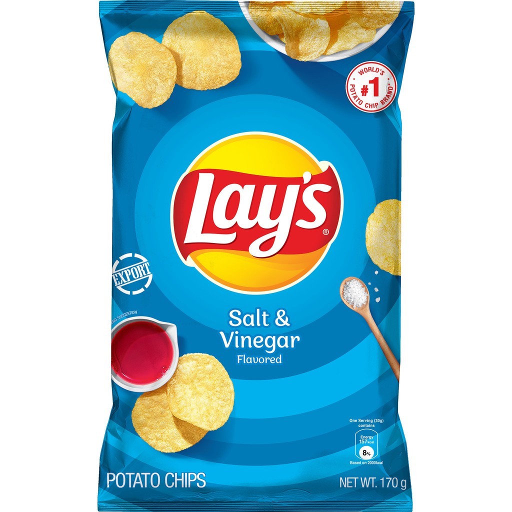 Lay's Salt and Vinegar Potato Chips 170g | Shopee Singapore