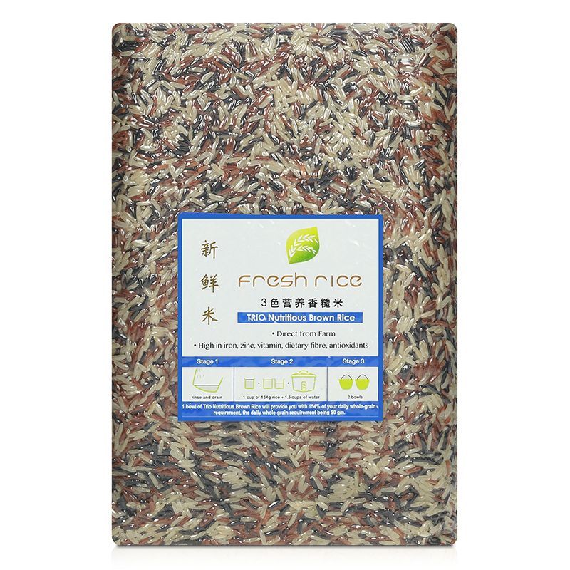 fresh rice® Brand Thai Organic Jasmine Trio Rice 2kg | Shopee Singapore