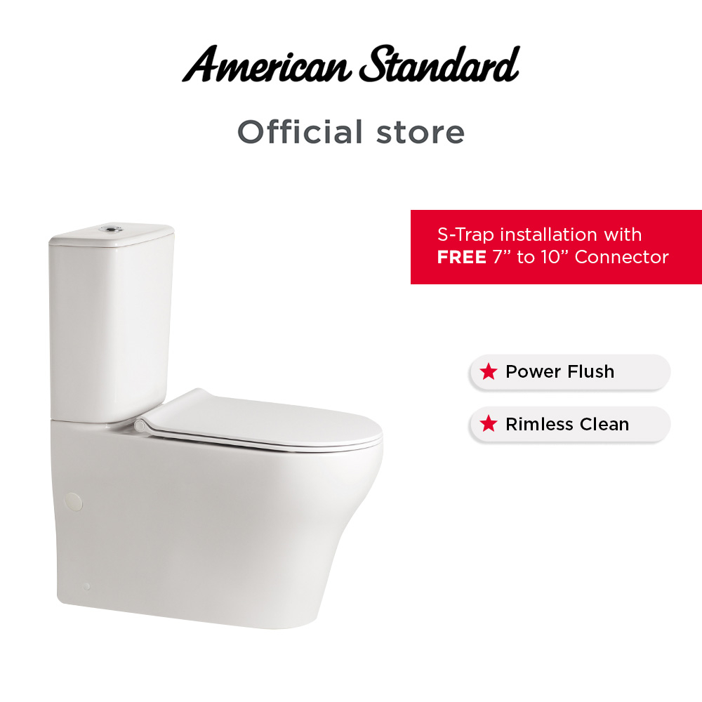 (RIMLESS) American Standard HygieneRim Close Coupled Toilet
