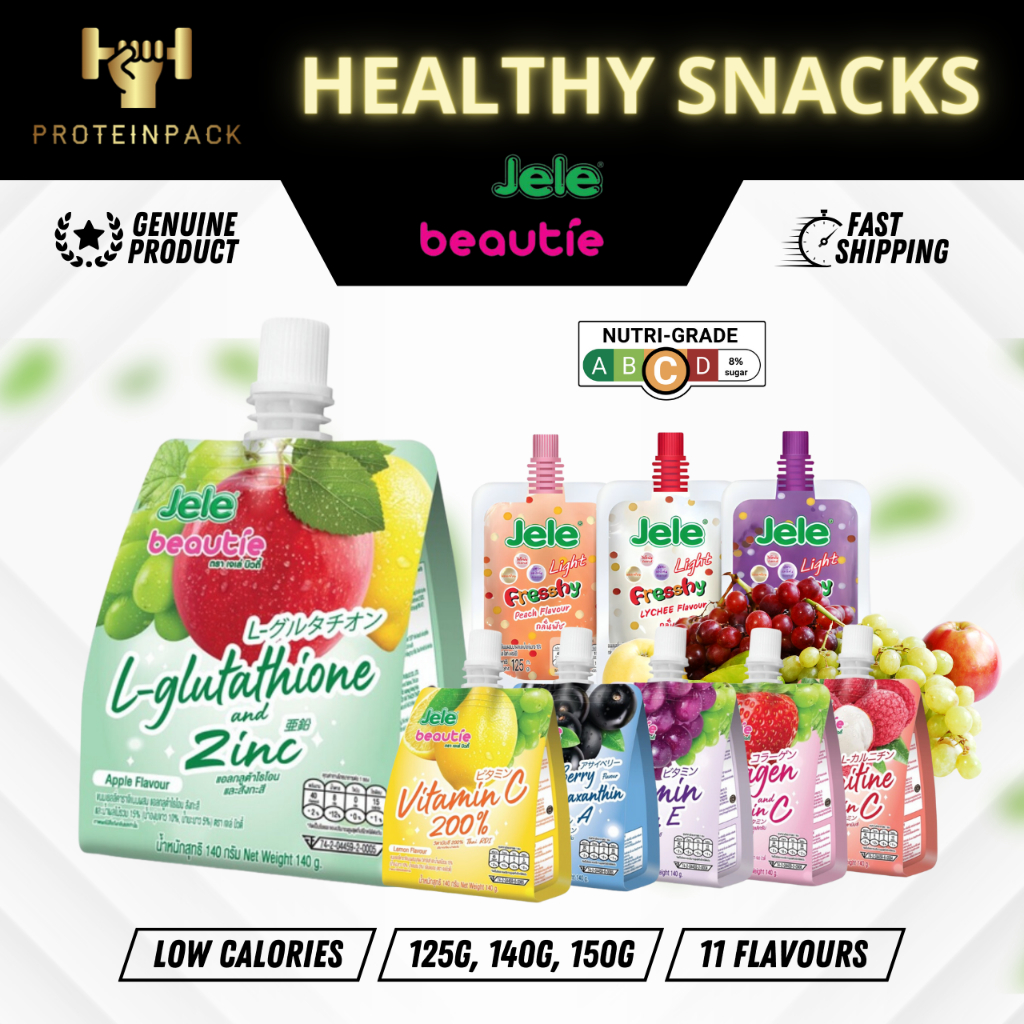 Jele Beautie Drink Jelly Thailand Collagen Glutathione Vitamin A C E