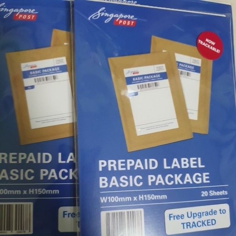 20P PACK CHEAPEST INSTOCK SINGPOST PREPAID LABEL BASIC PACKAGE TRACKED ...