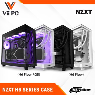 NZXT H5 Elite Matte Black, White Premium Compact Mesh Mid-Tower Case  Includes 2x F140 RGB Fans + 1x F120Q non RGB Fans, Includes RGB + Fan  Controller