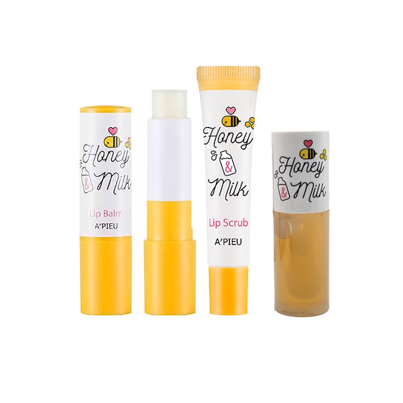 [A'PIEU] Honey & Milk Lip Scrub/Lip Balm/Lip Oil/Lip Sleeping Pack