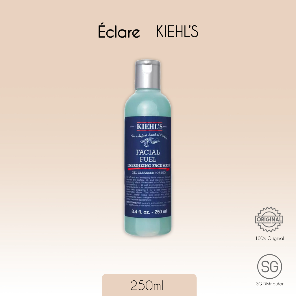 KIEHL'S Men’s Facial Fuel Energizing Face Wash Cleanser 250ml