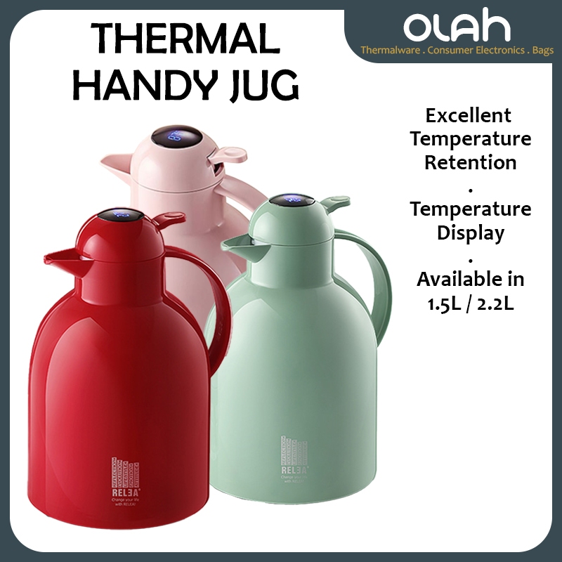 【Relea】 Thermal Vacuum Insulated Handy Jug / Flask / Kettle / Coffee