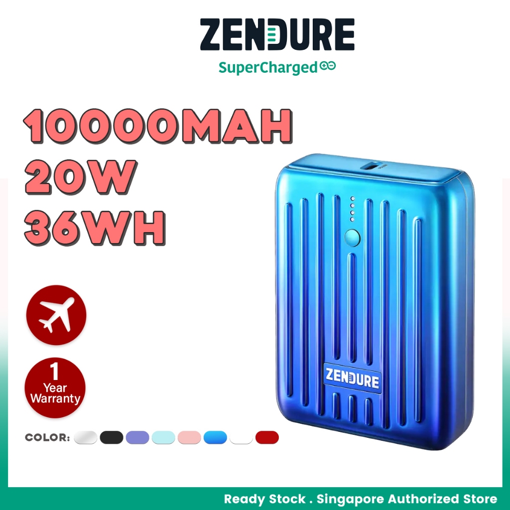 Zendure SuperMini 10000mAh 20W Fast Charging Power Bank Lightweight