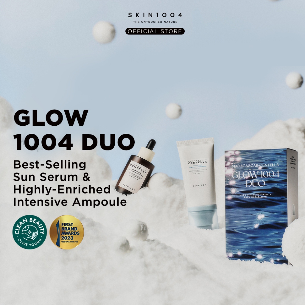 SKIN1004 Glow 1004 Duo (Hyalu-Cica Sun Serum + Probio-Cica Ampoule SET ...