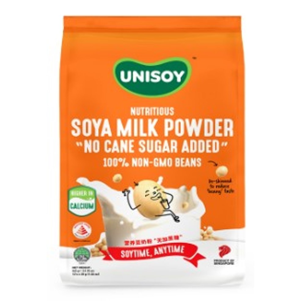 Unisoy Instant Nutritious Soya Milk Powder No Cane Sugar (12 sachets