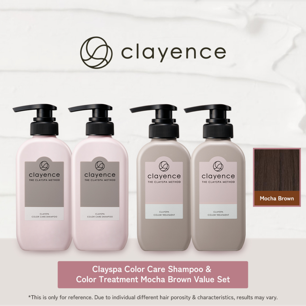 CLAYENCE Clayspa Shampoo & Color Treatment Mocha Brown Value Set