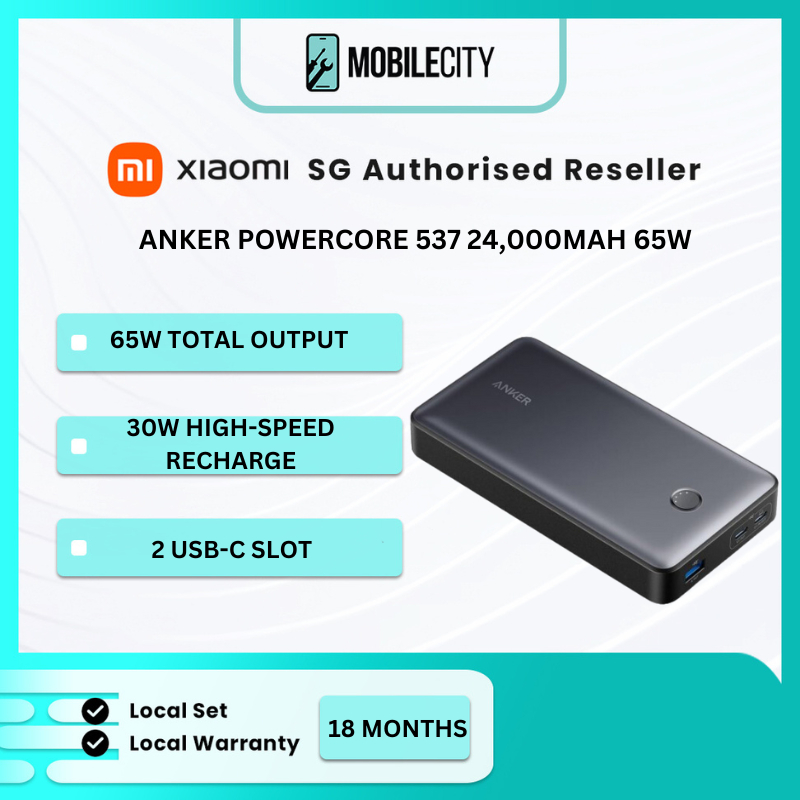 Anker Powerbank\Anker PowerCore 537 24,000mAh 65W | Shopee Singapore