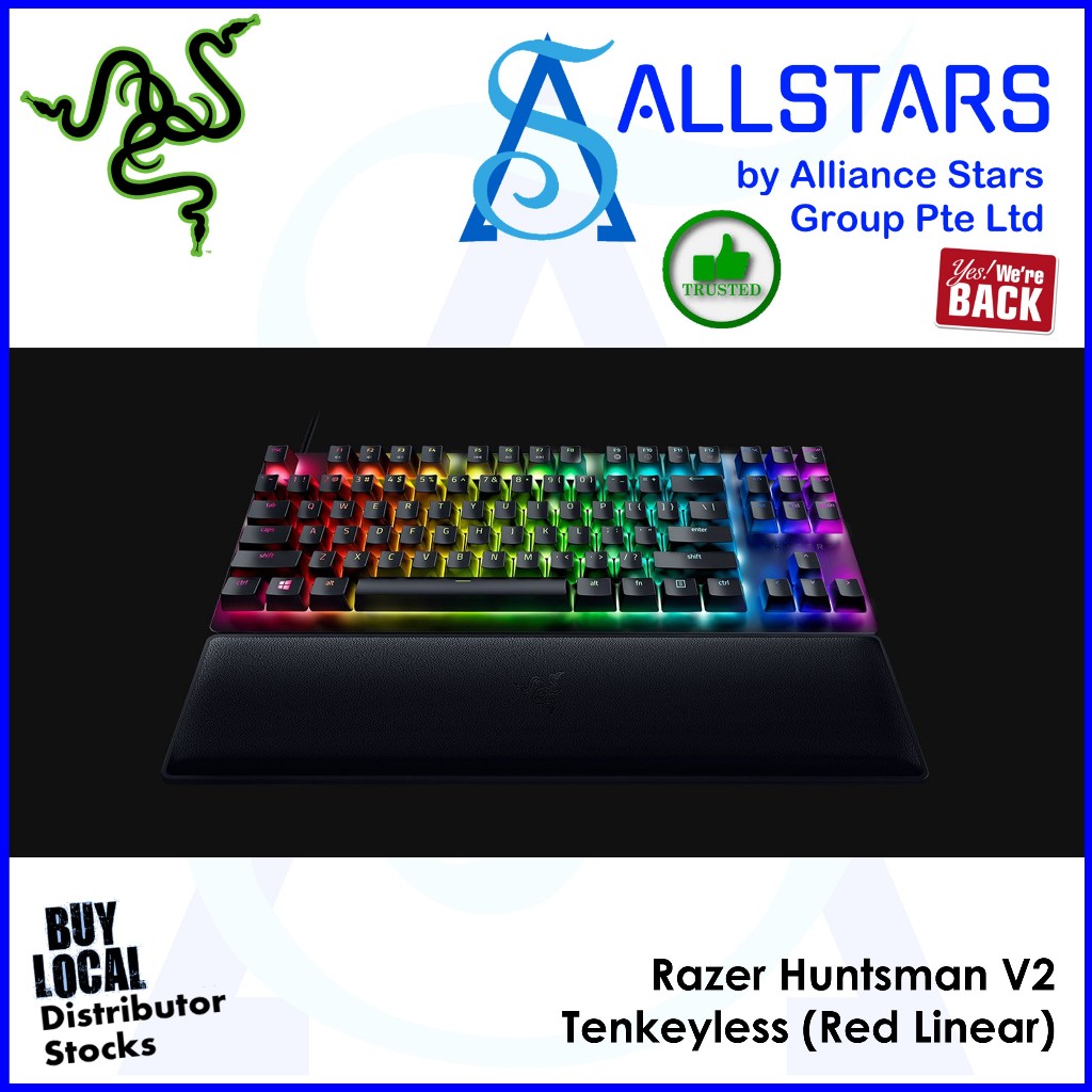 Razer Huntsman V2 Tenkeyless Linear Red Switch Optical Gaming Keyboard Rz03 03940100 R3m1 2239