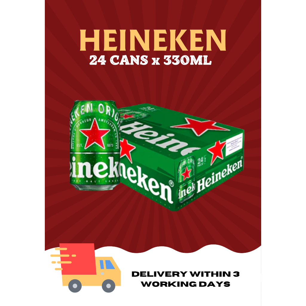 (Expiry 2 Aug 2024) Heineken Beer 24 Cans X 330ml | Shopee Singapore