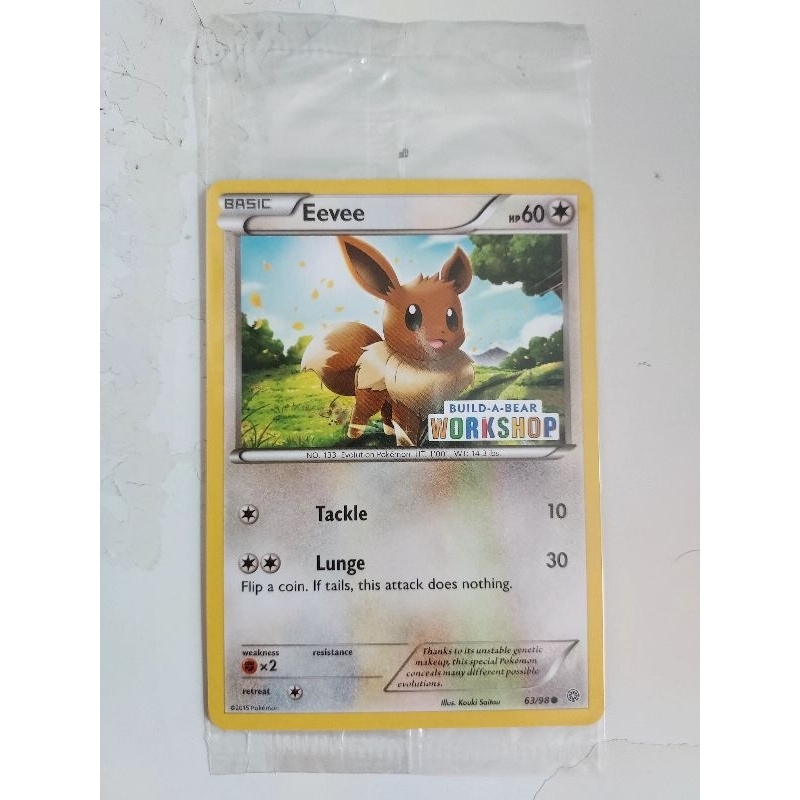 Pokemon eevee build a bear exclusive promo card | Shopee Singapore