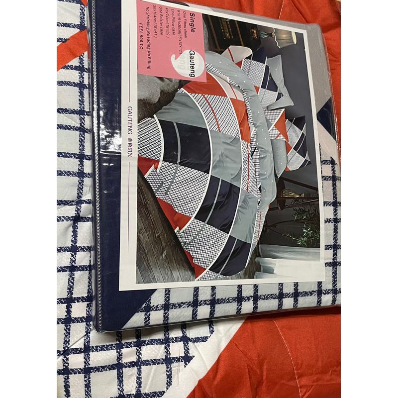 (Set Comforter)Single or Supersingle Bedsheet set Comforter with pillow