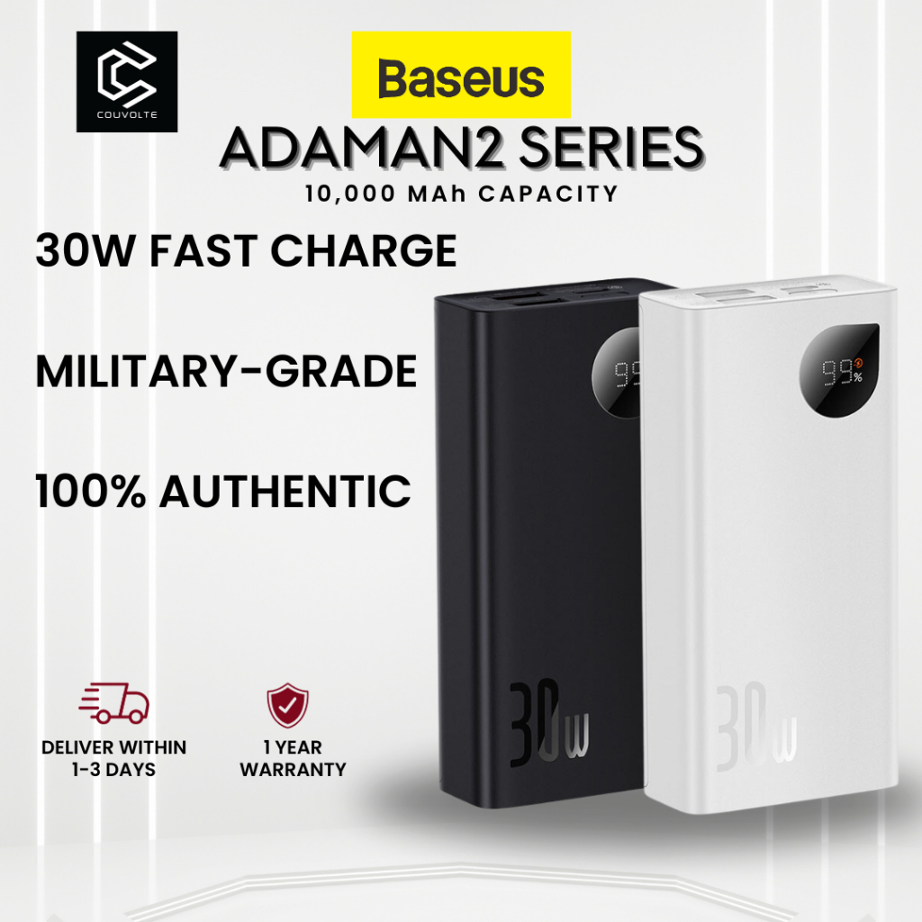 Baseus Adaman 2 Power Bank With Digital Display 10000mAh 30W Black