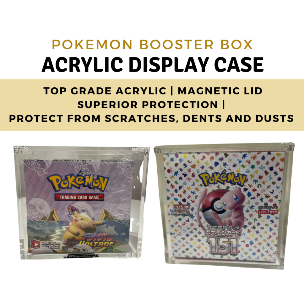 pokemon booster box case acrylic Booster Box Acrylic Case – The M2 Vault main image 1