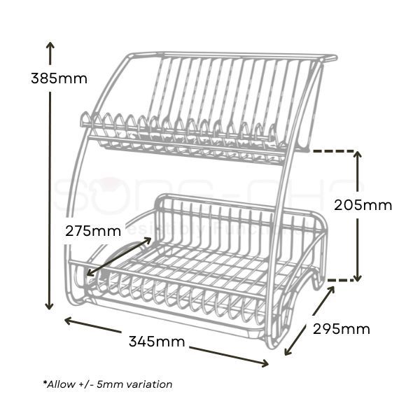 Song Cho 18.8 Stainless Steel Double Deck Dish Rack Table Top 3230 Shopee Singapore