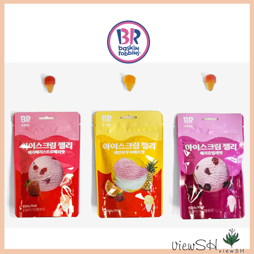 [Baskin Robbins] Jelly 3types Ice Cream Jelly 48g (cherry jubilee