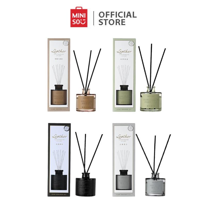 MINISO Quartet Series Reed Diffuser (100ml, Orange Amber/Light and Shadow Forest/Fresh Tea