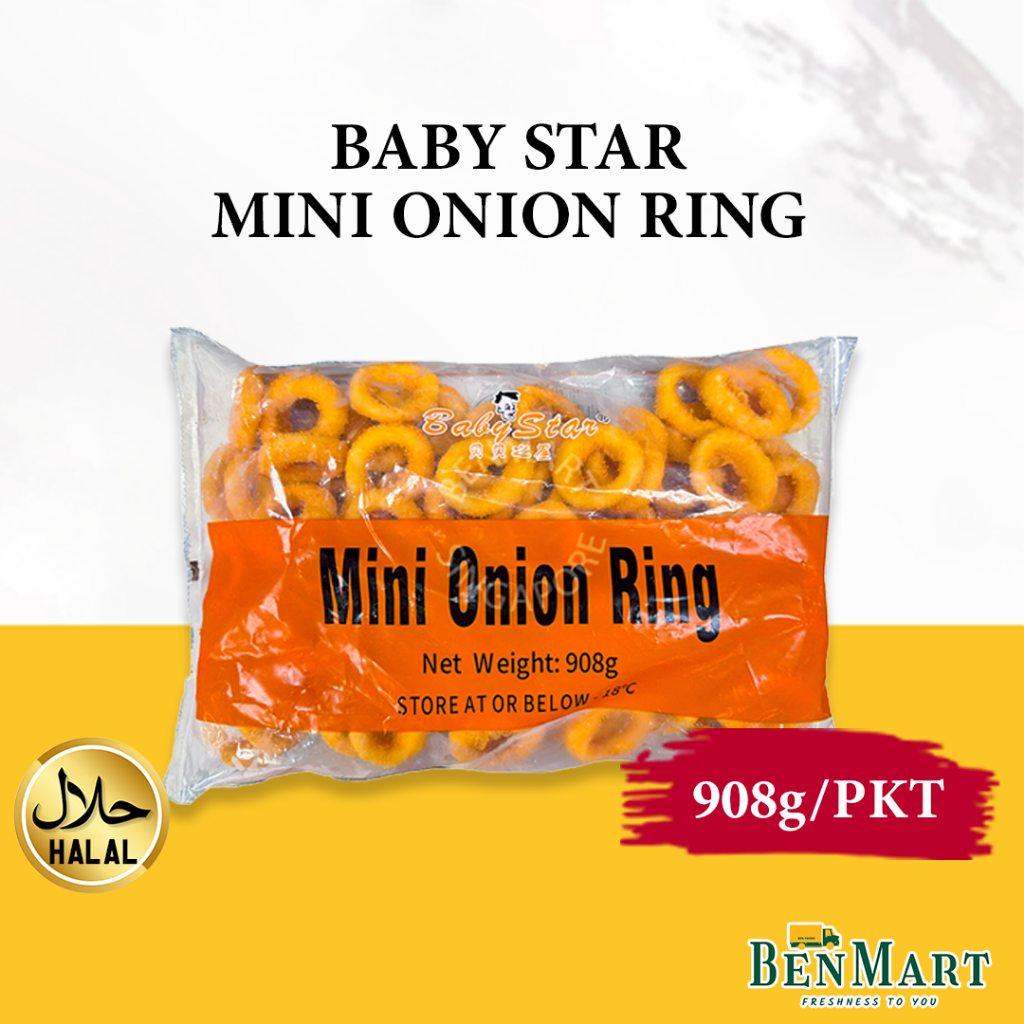 [BenMart Frozen] Mini Onion Rings 908G - Halal - China - Snacks/Finger ...