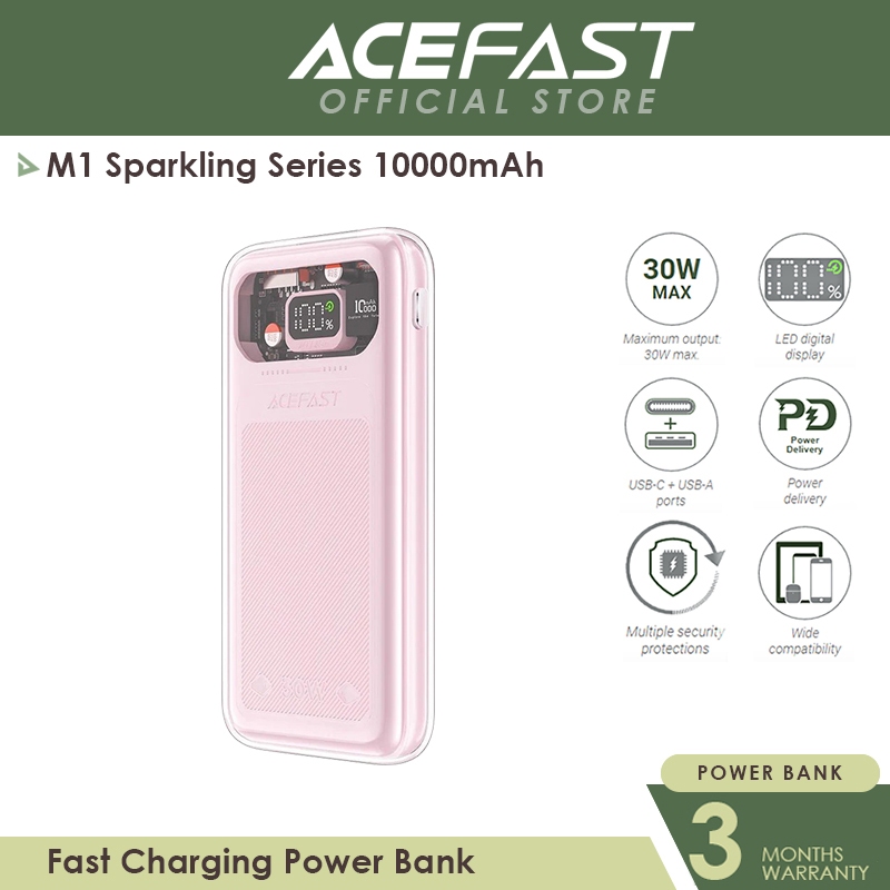 ACEFAST M1 Sparkling Series 10000mAh 30W Fast Charging Power Bank