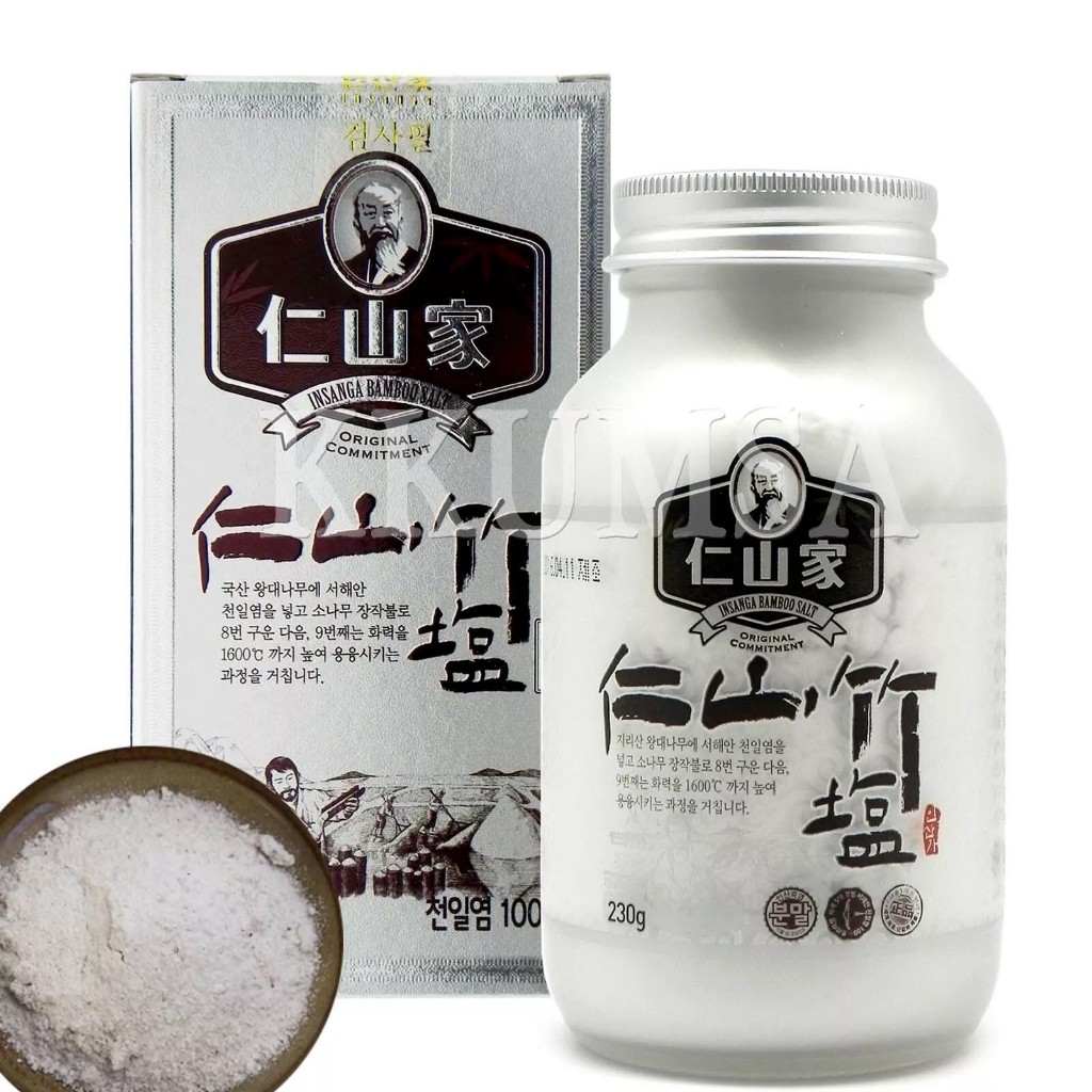 Korean Insan Bamboo Salt powder 230g (8.11 oz) 9 times roasted 100% ...