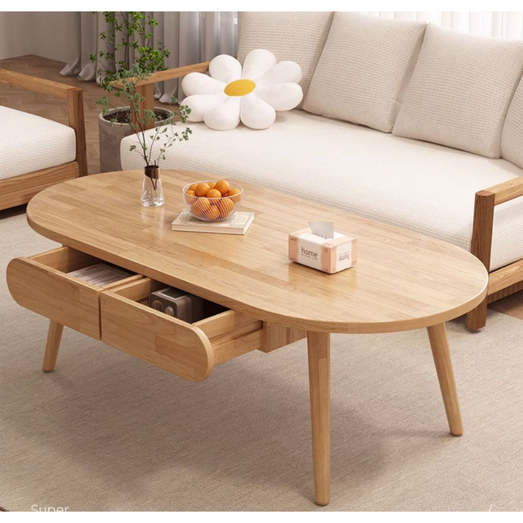 Small solid deals wood coffee table