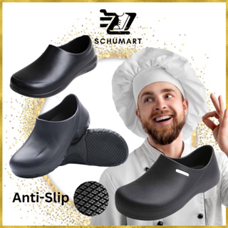 Chef Shoes for Men Women Kitchen Clog Shoes Anti-slip Waterproof Oil  Resistant Safety Work Shoes Hotel Cook Shoes for Chef Master Hotel  Restaurant White Black Slippers